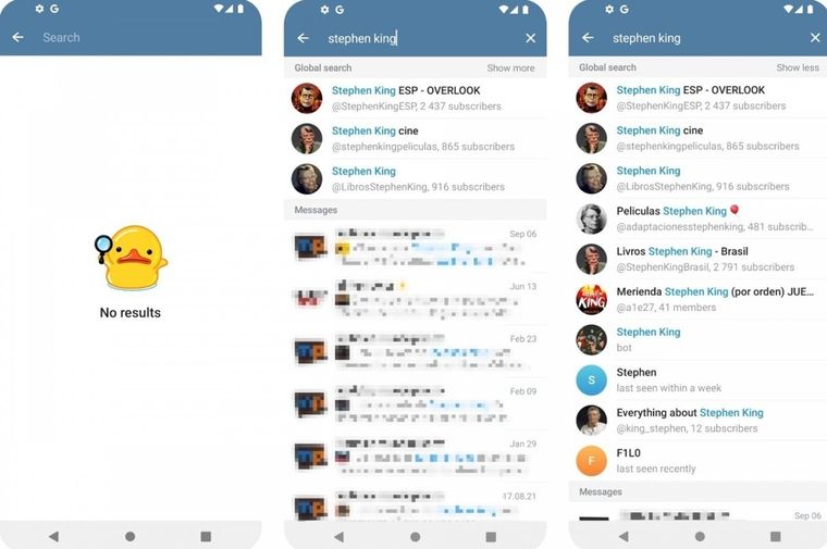 Dos modalidades: públicos (buscables y con enlace t.me/…) y privados (solo por invitación). Ambos admiten varios admins y bots. Dos modalidades: públicos (buscables y con enlace t.me/…) y privados (solo por invitación). Ambos admiten varios admins y bots.