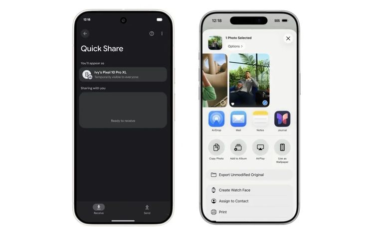Quick Share ahora conecta teléfonos Android con el ecosistema Apple de forma directa. Quick Share ahora conecta teléfonos Android con el ecosistema Apple de forma directa.