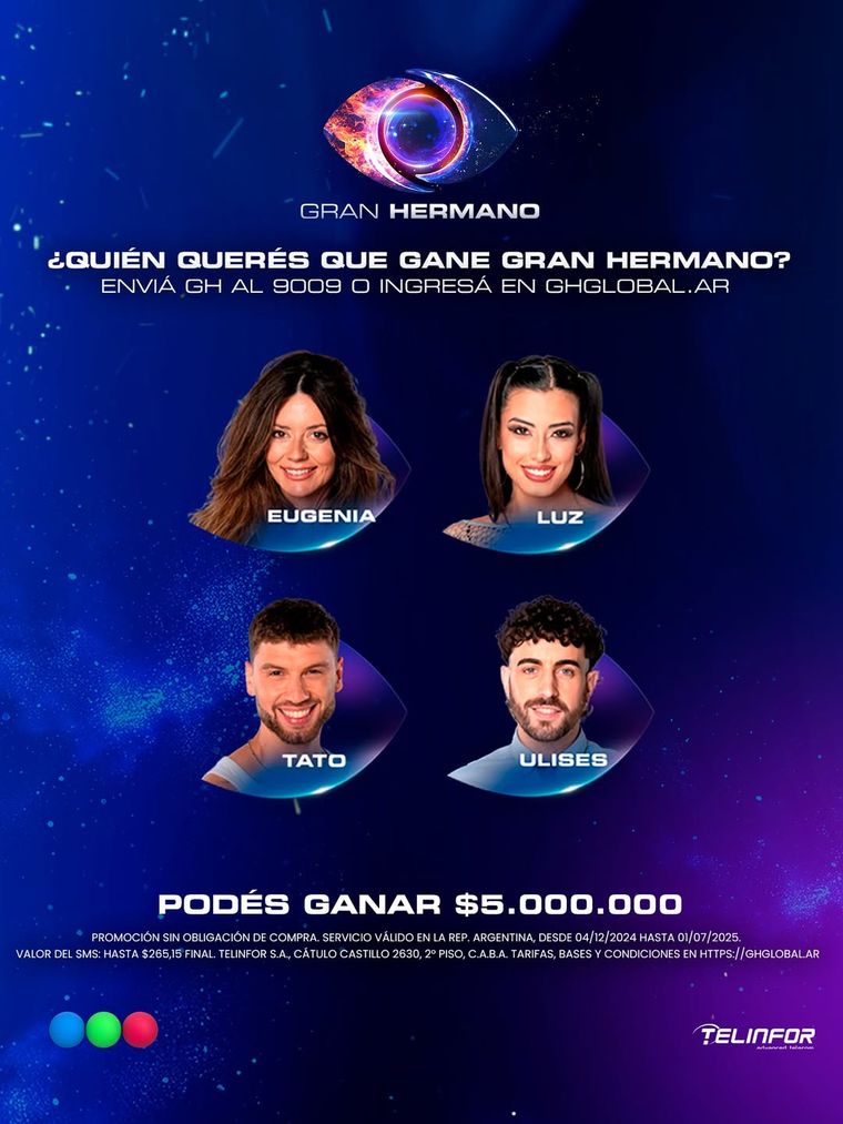 La final se aproxima en Gran Hermano. Foto: Instagram/ @granhermanoar. La final se aproxima en Gran Hermano. Foto: Instagram/ @granhermanoar.