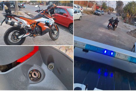 La KTM Adventure valuada en aproximadamente $30 millones, el operativo en Las Heras y los daños en los tambores de las motos incautadas. La KTM Adventure valuada en aproximadamente $30 millones, el operativo en Las Heras y los daños en los tambores de las motos incautadas.
