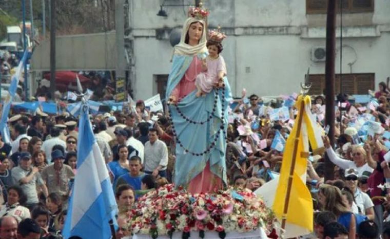 Virgen del Rosario Miles de fieles se acercan cada año al santuario de San Nicolás Foto: AICA