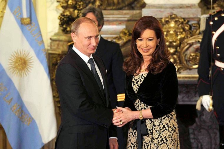 Vladimir Putin junto a Cristina Fernández de Kirchner Foto: Télam