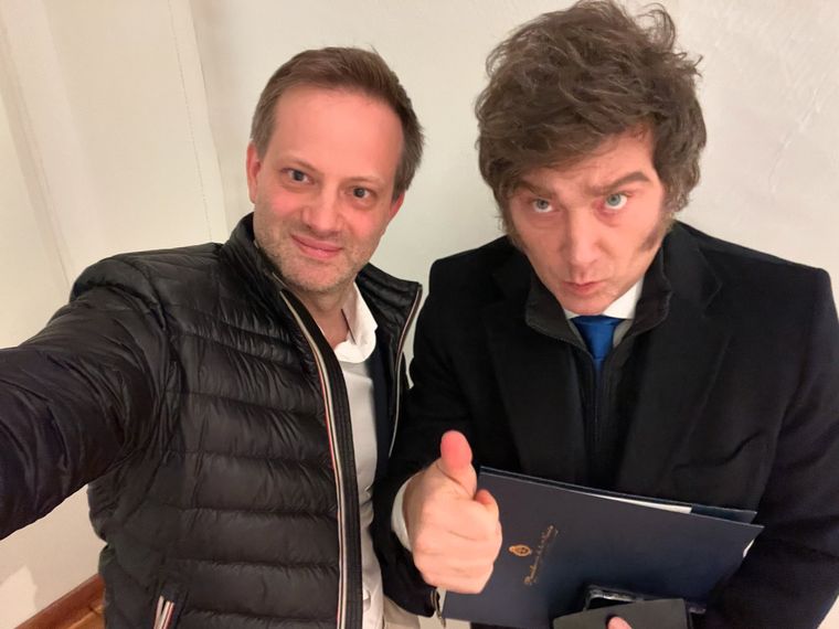 Javier Milei junto a Axel Kaiser, el ideólogo chileno que escribió Javier Milei junto a Axel Kaiser, el ideólogo chileno que escribió