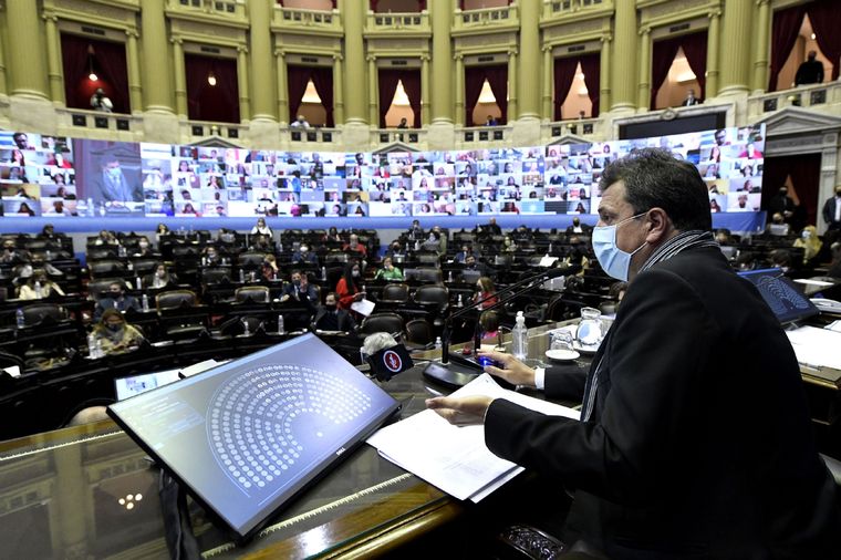 Se trata el Presupuesto 2021 en la Cámara de Diputados. Foto: Prensa Diputados