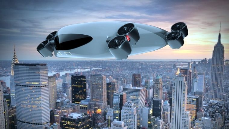 El diseño conceptual del vehículo eléctrico de despegue y aterrizaje vertical en desarrollo por Kelekona. Foto: Kelekona.