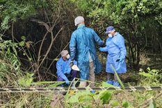 Los petitos trabajando tras el hallazgo Foto: Ministerio Público Fiscal de Tucumán