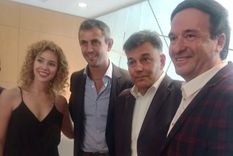 Carlos Soloa Vacas, nuevo titular del PAMI Mendoza, junto a la diputada Lourdes Arrieta y el presidente de la Cámara de Diputados, Martín Menem. Foto: X: @lulumicart