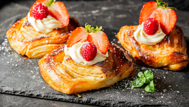 Probá esta receta de factura danesa con crema pastelera Probá esta receta de factura danesa con crema pastelera