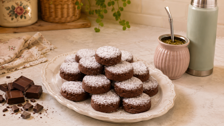 No amases y amases: estos polvorones de chocolate se hacen en una abrir y cerrar de ojos