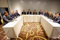 La mesa de gobernadores de JxC quieren negociar con Javier Milei. Foto: Prensa Juntos por el Cambio