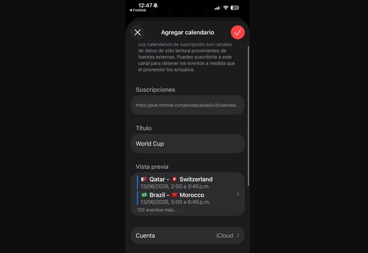 FotMob sincroniza el calendario del torneo y envía recordatorios antes de cada encuentro Mundial 2026. FotMob sincroniza el calendario del torneo y envía recordatorios antes de cada encuentro Mundial 2026.