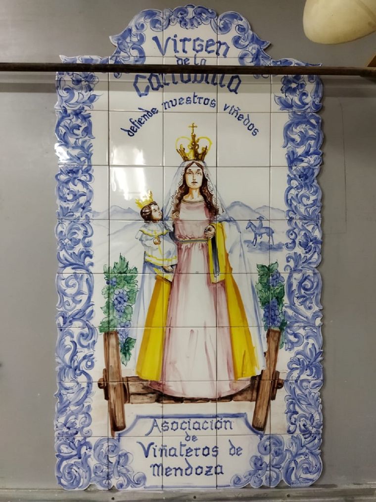 La imagen de la Virgen de la Carrodilla. Foto: Gentileza Asociación de Viñateros de Mendoza.