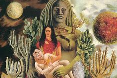 "El abrazo de amor del Universo, la Tierra (México), yo, Diego y el señor Xólotl", de Frida Kahlo, forma parte de la colección de Jacques y Natasha Gelman.
