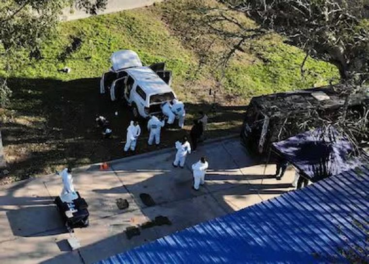 El peritaje que se realizó a la camioneta de Carlos Pérez y María Victoria Caillava Foto: NA