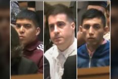 Alexis Antunez, Facundo Cervera y Yair Orellana, los tres acusados por el crimen de Luciano Gómez. Alexis Antunez, Facundo Cervera y Yair Orellana, los tres acusados por el crimen de Luciano Gómez.