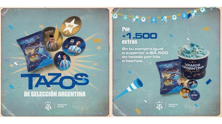 Promo de Grido por el Mundial. Foto: Grido Promo de Grido por el Mundial. Foto: Grido