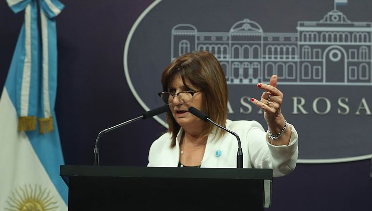 Bullrich habló antes de la marcha universitaria Foto: Presidencia