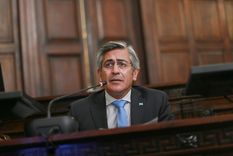 El senador de Protectora Marcelo Romano en la sesión de hoy. Foto: Prensa Senado de Mendoza