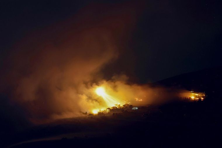 Israel lanzó una fuerte ofensiva en el sur de Líbano Foto: EFE