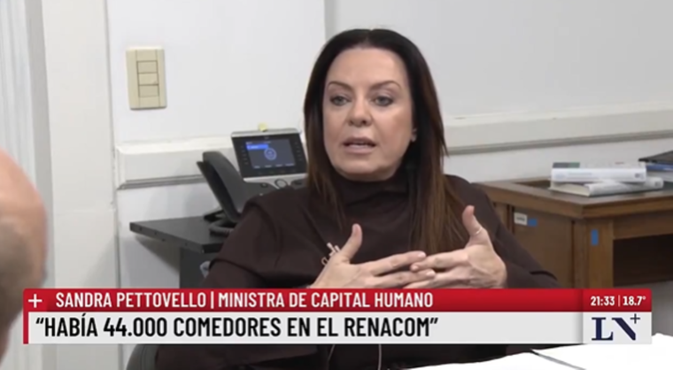 Sandra Pettovello, ministra de Capital Humano, defendió la gestión libertaria y cruzó al kirchnerismo.