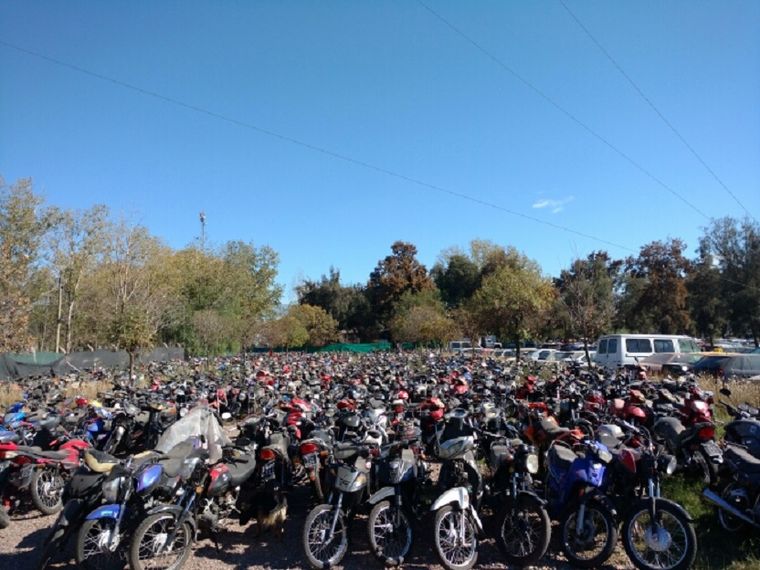 Subasta en la playa de secuestros de Godoy Cruz.