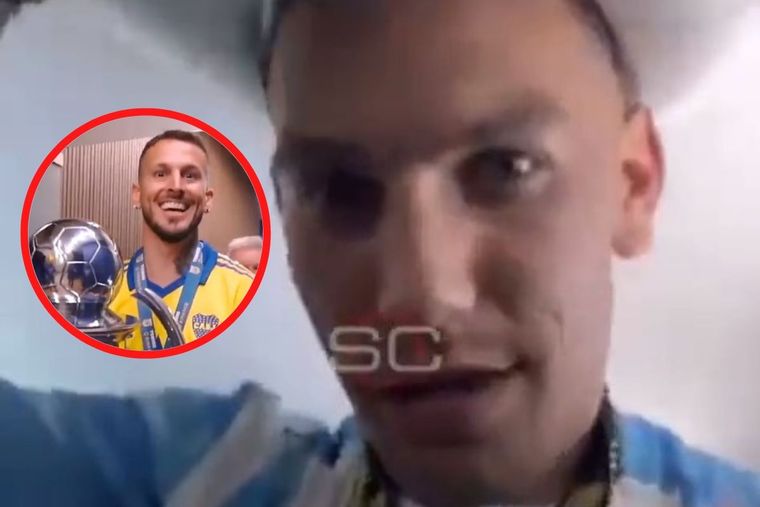 Copetti le devolvió la cargada a Benedetto tras la victoria de Racing ante Boca.