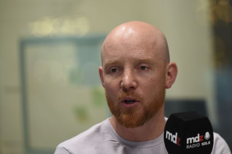 El intendente de Luján de Cuyo, Esteban Allasino, en MDZ Radio 105.5 FM Foto: Maximiliano Ríos/MDZ