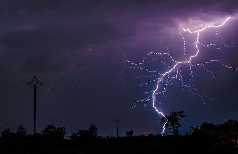 Las tormentas podrían estar acompañadas de ocasional caída de granizo Foto: Pexels