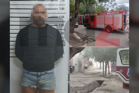 El sospechoso prendió fuego su casa tras una discusión con su pareja y quedó detenido. El sospechoso prendió fuego su casa tras una discusión con su pareja y quedó detenido.