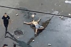 La víctima de la agresión está en terapia intensiva. Foto: Captura de video
