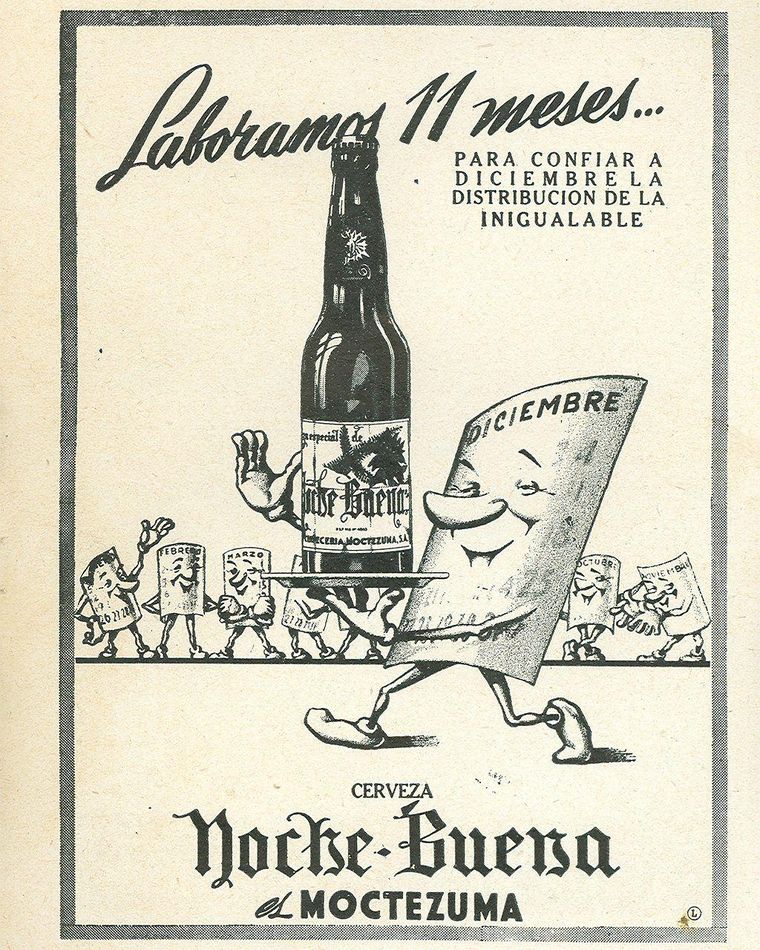 Noche Buena se publicita como la cerveza navideña de México.