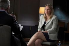 Frances Haugen siendo entrevistada por Scott Pelley para el programa 60 Minutes de la CBS. Foto: REUTERS