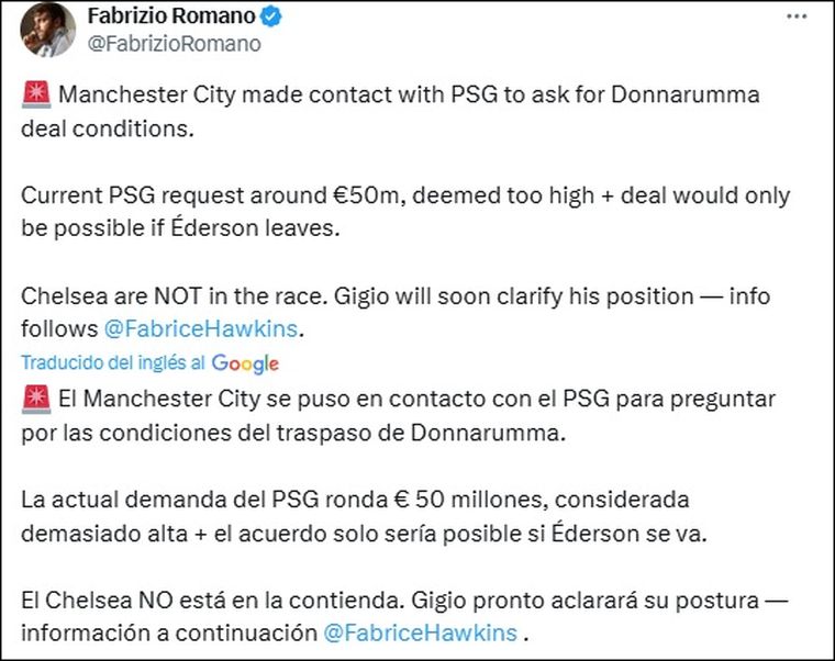 Una operación en la Premier League que involucra a Guardiola y Donnarumma, podría abrirle las puertas del Manchester United a Emiliano Martínez.  