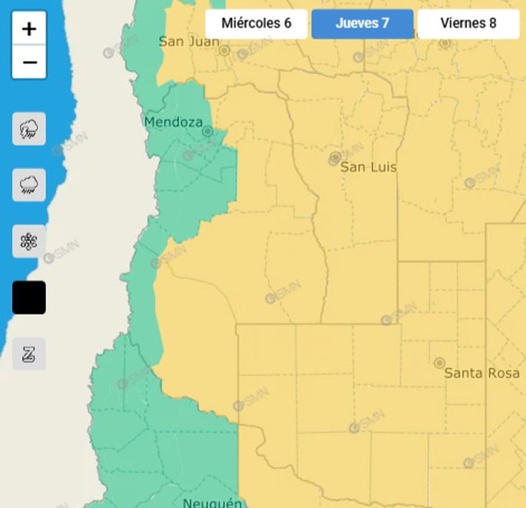 El SMN emitió un alerta por vientos fuertes en distintas zonas de Mendoza. El SMN emitió un alerta por vientos fuertes en distintas zonas de Mendoza.