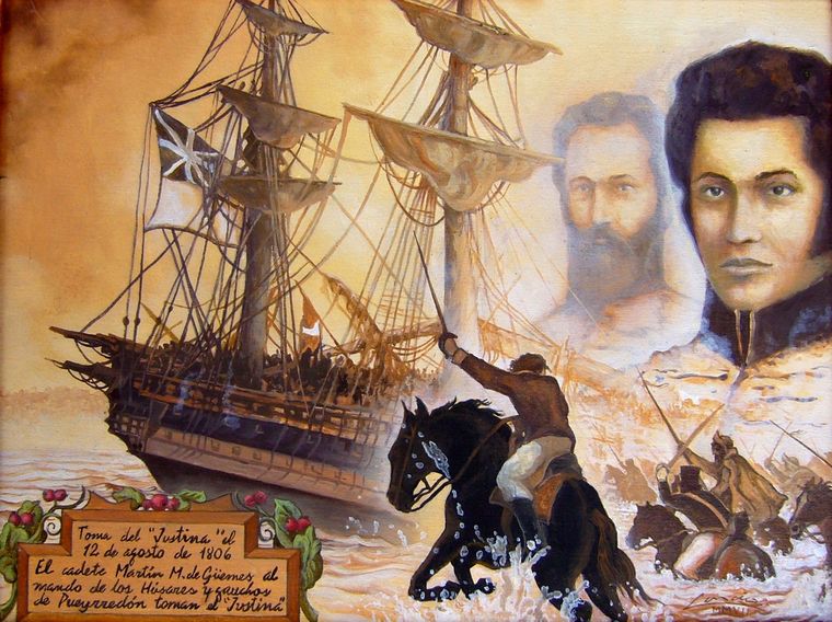 La toma de la goleta británica a caballo, una de las epopeyas de Güemes. La toma de la goleta británica a caballo, una de las epopeyas de Güemes.