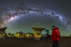 El radiotelescopio ALMA, ubicado en Chile, fue parte del hallazgo. Foto: Alma.