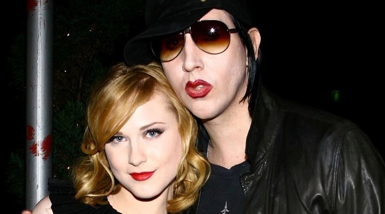 Evan Rachel Wood y Marilyn Manson, cuando eran pareja. Foto: News Spain.