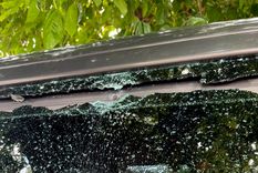 Un proyectil impactó contra el vidrio de su auto, lo que generó gran preocupación. Foto: Gentileza