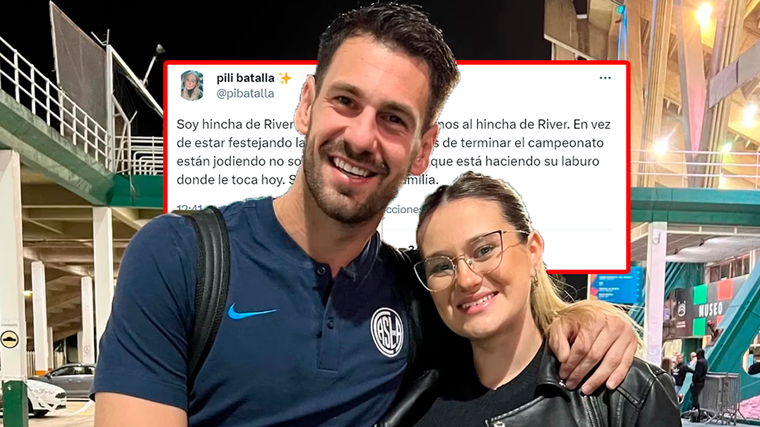 La hermana de Batalla explotó por los insultos de los hinchas de River al arquero de San Lorenzo Foto: @pilibatalla Instagram