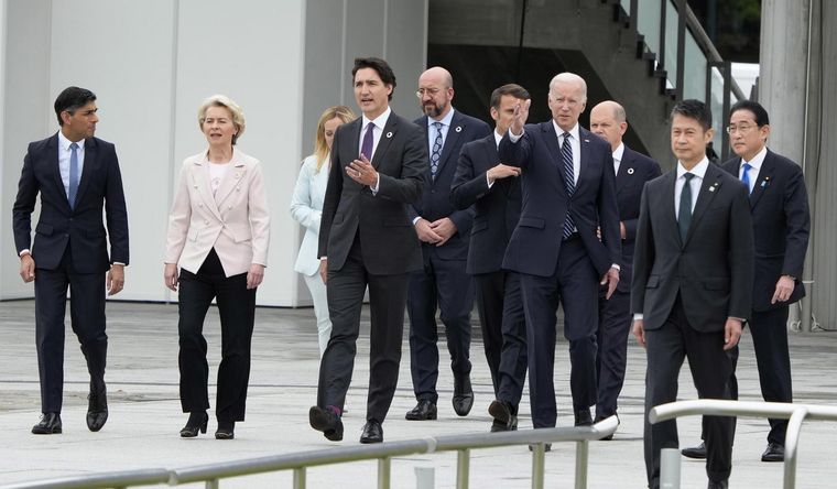 Grupo G7 El G7, en su cita en Hiroshima, Japón. Foto: Efe.