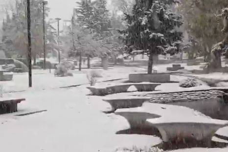 Intensa caída de nieve en el Manzano Histórico. Intensa caída de nieve en el Manzano Histórico.