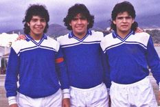 Lalo, Diego y Hugo Maradona. Foto: Redes Sociales