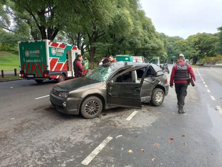 El hecho ocurrió en la intersección de las avenidas Figueroa Alcorta y Belisario Roldán.  Foto: NA