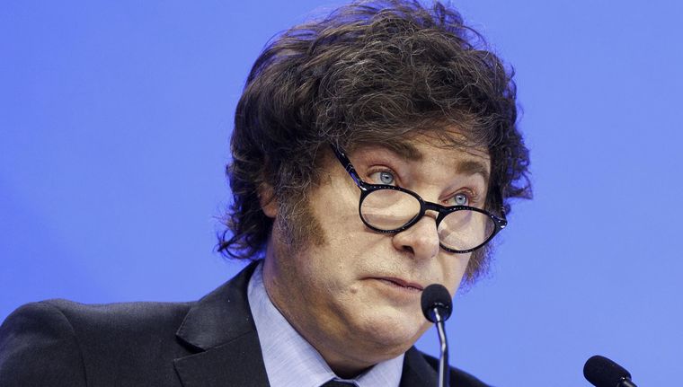 Milei disparó con todo contra el wokismo Foto: EFE