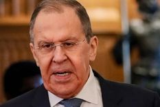 Sergei Lavrov trató de justificar en la televisión italiana la desnazificación de Ucrania Foto: EPA