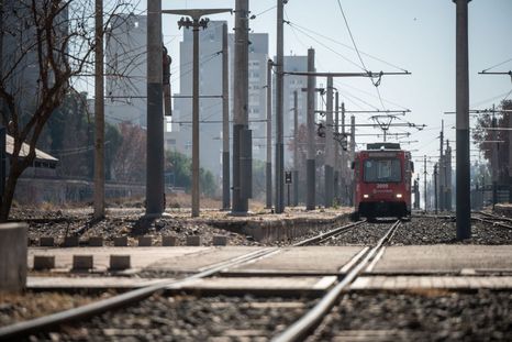 Obras en la Estación Mendoza del Metrotranvía. Obras en la Estación Mendoza del Metrotranvía.