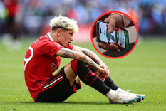 Garnacho no encontraba consuelo tras la derrota del United en la FA Cup Foto: agarnacho7