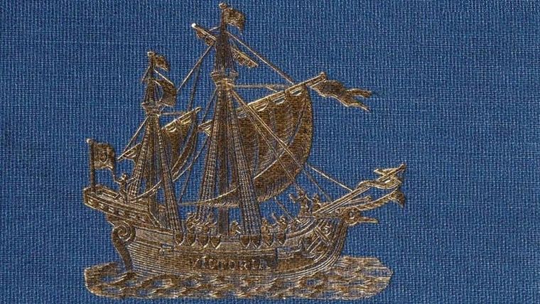 Detalle de la portada de Los viajes de Pedro Fernández de Quirós, 1595-1606, de Sir Clements Markham Foto: WELLCOME LIBRARY