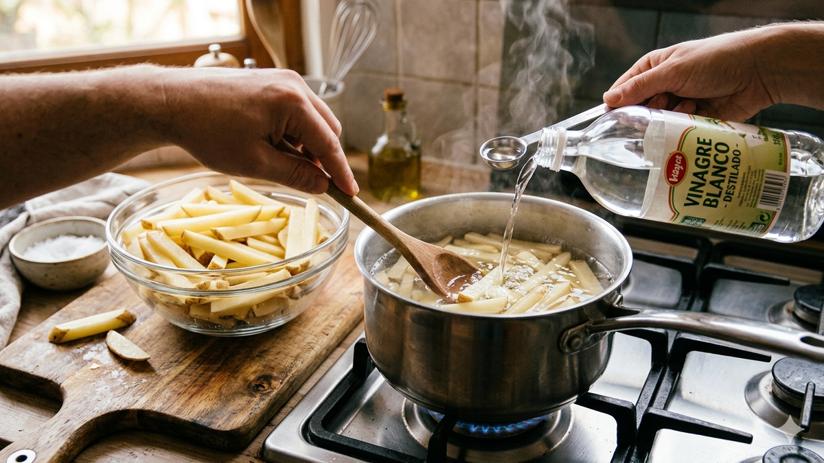 Por qué hay que poner vinagre a las papas fritas antes de freírlas
