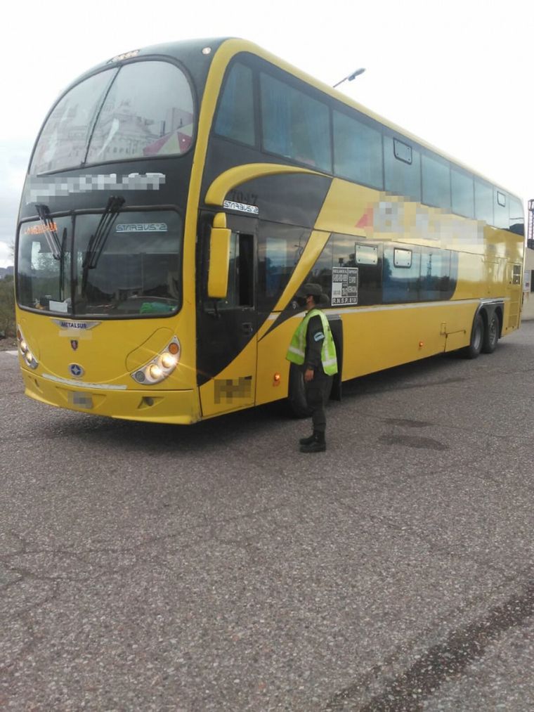 El colectivo fue detenido en San Juan